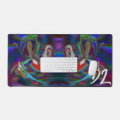 Einzigartiges Abstraktes Marmorflüssiges Schreibtischunterlage (Tastatur & Maus)