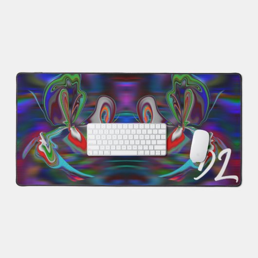 Einzigartiges Abstraktes Marmorflüssiges Schreibtischunterlage (Tastatur & Maus)