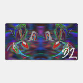 Einzigartiges Abstraktes Marmorflüssiges Schreibtischunterlage (Vorderseite)