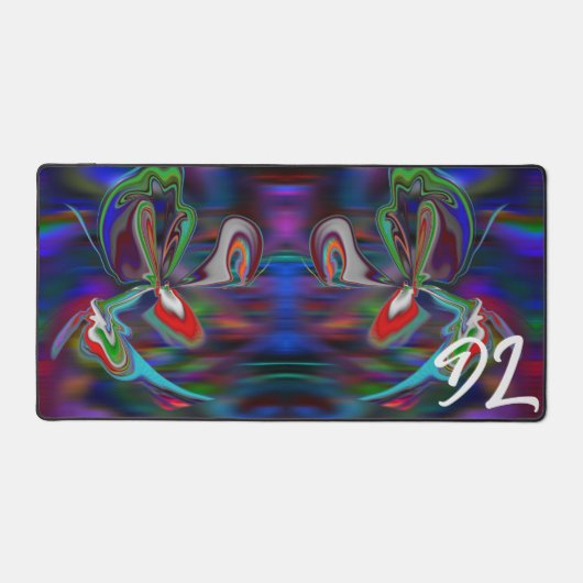 Einzigartiges Abstraktes Marmorflüssiges Schreibtischunterlage (Vorderseite)