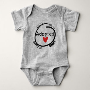 Einzigartiges Adoption-Geschenk Baby Strampler