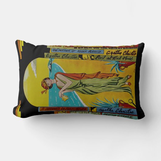 Einzigartiges Agatha Christie Lendenkissen (Vorderseite)