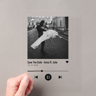 Einzigartiges Albumcover-Musik-Song-Viral-Save-the Acryleinladungen