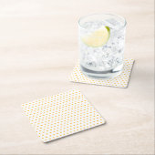 Einzigartiges Angesagtes Summer Polka Dots Muster Rechteckiger Pappuntersetzer (Vor Ort)