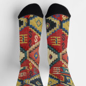 Einzigartiges antikes Kilim Rug Design Socken (Oben)