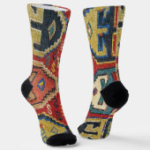 Einzigartiges antikes Kilim Rug Design Socken (Gewinkelt)