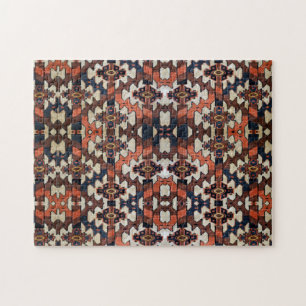 Einzigartiges antikes Turkoman Orientalisches Rugm Puzzle