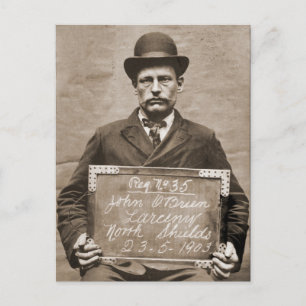 Einzigartiges Antiquitäten-Dieb Krimineller Mug Sh Postkarte