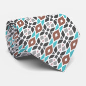 Einzigartiges Aqua Turquoise Aquamarin Blue Gray B Krawatte (Gerollt)