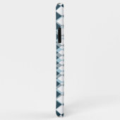 Einzigartiges Aquamarines blaugraues Quadrat Mosai Case-Mate iPhone Hülle (Hinten/Rechts)