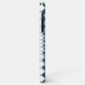 Einzigartiges Aquamarines blaugraues Quadrat Mosai Case-Mate iPhone Hülle (Hinten/Links)