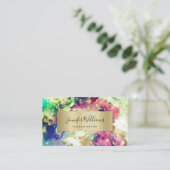 Einzigartiges Aquarell Funkelnd Gold Fossilienmuse Visitenkarte (Stehend Vorderseite)