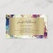 Einzigartiges Aquarell Funkelnd Gold Fossilienmuse Visitenkarte (Rückseite)