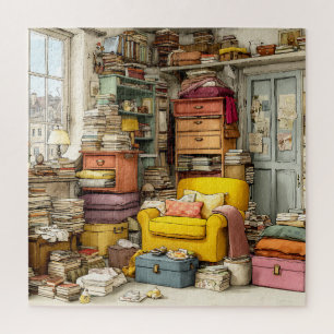Einzigartiges Aquarell Retro Vintage Farbige Puzzle