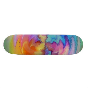 Einzigartiges Aquarell-Skateboard Skateboard