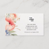 Einzigartiges Aquarellfarbenmonogramm Visitenkarte (Rückseite)