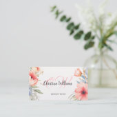 Einzigartiges Aquarellfarbenmonogramm Visitenkarte (Stehend Vorderseite)