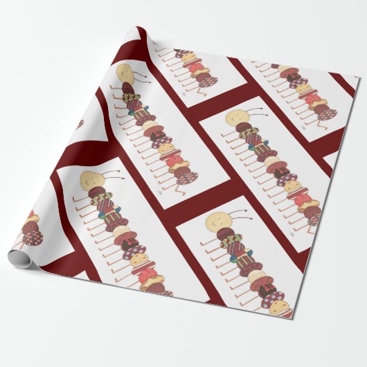 Einzigartiges Art Wrapping Paper Raupe #2 Wrapping Geschenkpapier (Ungerollt)