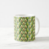 Einzigartiges Avocado Themed Design Kaffeetasse (VorderseiteRechts)