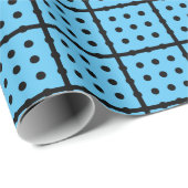Einzigartiges Baby Blue Wrapping Paper Geschenkpapier (Rolleneckpunkt)