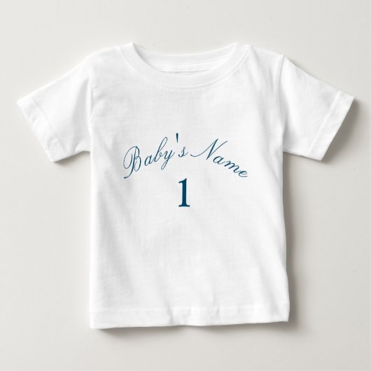 Einzigartiges Baby mit Individuelle Name Nummer Ba Baby T-shirt (Vorderseite)