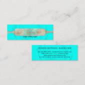 Einzigartiges Bäckerei Rolling Button Kleines Eleg Mini Visitenkarte (Vorne/Hinten)