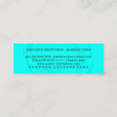 Einzigartiges Bäckerei Rolling Button Kleines Eleg Mini Visitenkarte (Rückseite)