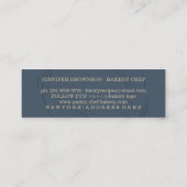 Einzigartiges Bakery Rolling Button mit zwei ausge Mini Visitenkarte (Rückseite)