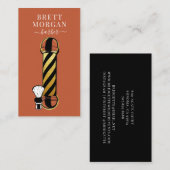 Einzigartiges Barber Pole Barber Business Visitenkarte (Vorne/Hinten)