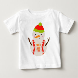 Einzigartiges Base-Ball-Schneemann-Kinder-T-Shirt Baby T-shirt