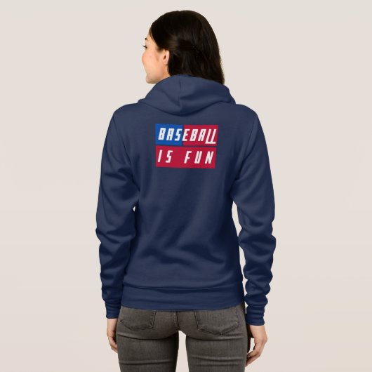 Einzigartiges Baseball ist Spaß an amerikanischen  Hoodie (Schwarz voll)