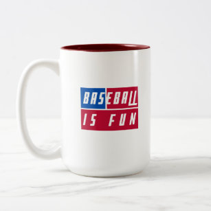 Einzigartiges Baseball ist Spaß an amerikanischen  Zweifarbige Tasse