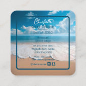 Einzigartiges Beach Theme Abschluss Foto Calling C Telefonnummerkarte (Rückseite)