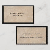 Einzigartiges Beige Schwarze Grenze Special Schlic Visitenkarte (Vorne/Hinten)