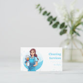 Einzigartiges Beispiel für Reinigungsdienste mit H Visitenkarte (Stehend Vorderseite)