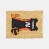 Einzigartiges, benutzerdefiniertes Netball-einheit Fleecedecke (Vorderseite (Horizontal))