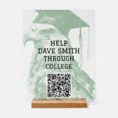 Einzigartiges benutzerdefiniertes QR-Code Akryllis Acrylschild (Vorderseite)