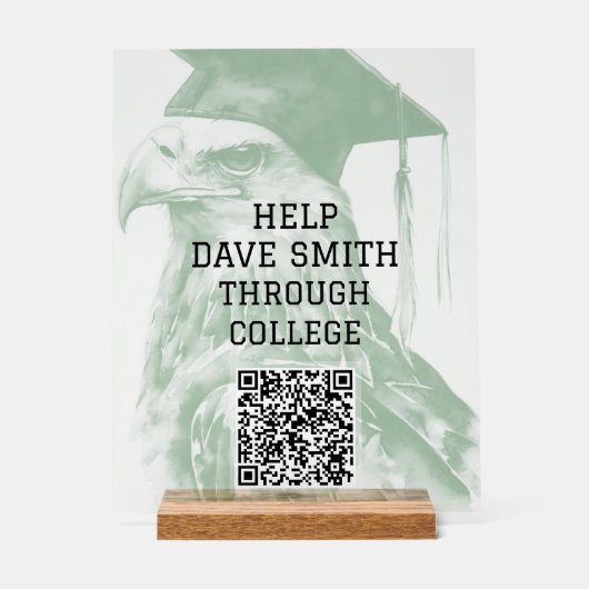 Einzigartiges benutzerdefiniertes QR-Code Akryllis Acrylschild (Vorderseite)