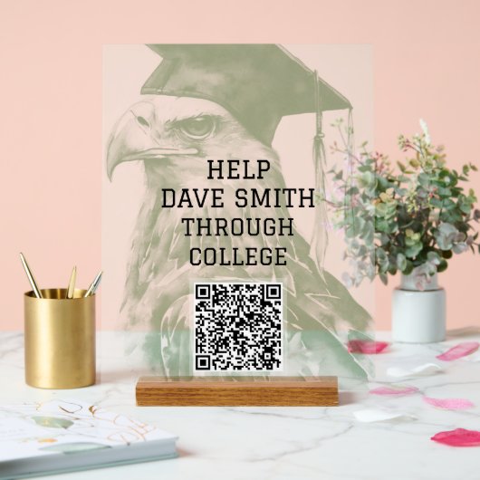 Einzigartiges benutzerdefiniertes QR-Code Akryllis Acrylschild (Hochzeit)