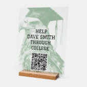 Einzigartiges benutzerdefiniertes QR-Code Akryllis Acrylschild (Winkel)