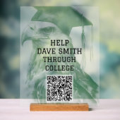 Einzigartiges benutzerdefiniertes QR-Code Akryllis Acrylschild (Neutral)