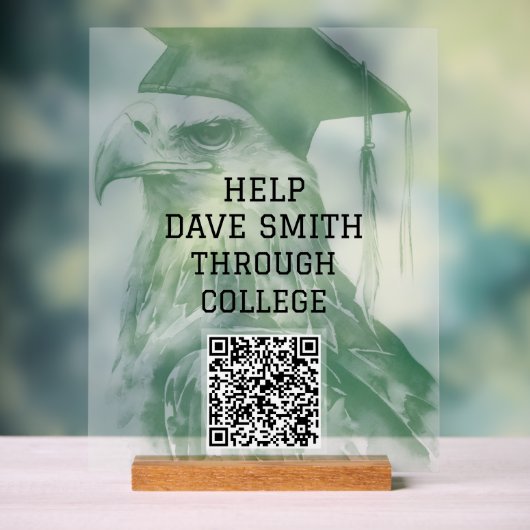 Einzigartiges benutzerdefiniertes QR-Code Akryllis Acrylschild (Neutral)