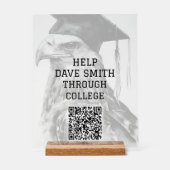 Einzigartiges benutzerdefiniertes QR-Code Akryllis Acrylschild (Vorderseite)