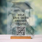 Einzigartiges benutzerdefiniertes QR-Code Akryllis Acrylschild (Neutral)