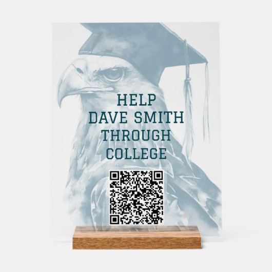 Einzigartiges benutzerdefiniertes QR-Code Akryllis Acrylschild (Vorderseite)