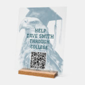 Einzigartiges benutzerdefiniertes QR-Code Akryllis Acrylschild (Winkel)