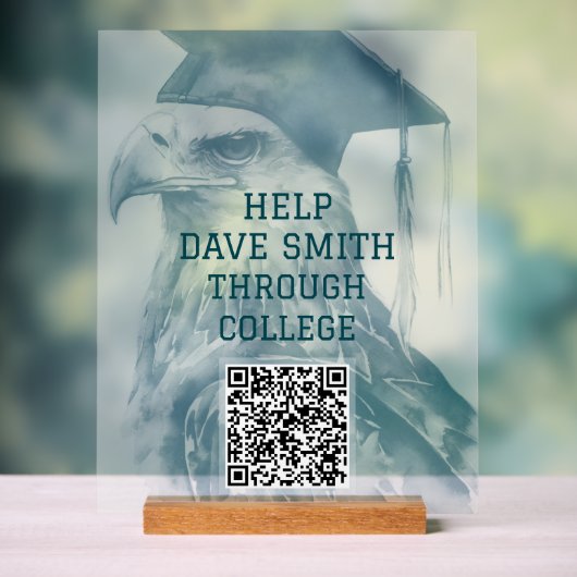 Einzigartiges benutzerdefiniertes QR-Code Akryllis Acrylschild (Neutral)