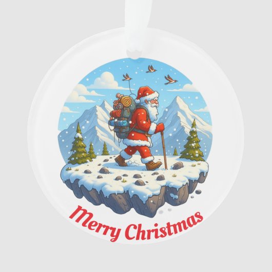 Einzigartiges Bergsteigen auf dem Santa Ornament (Vorderseite)