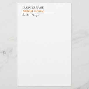 Einzigartiges beruflich-minimalistisches Profil Briefpapier