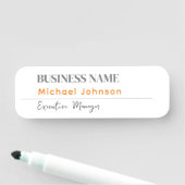 Einzigartiges beruflich-minimalistisches Profil Namensschild (Beispiel)
